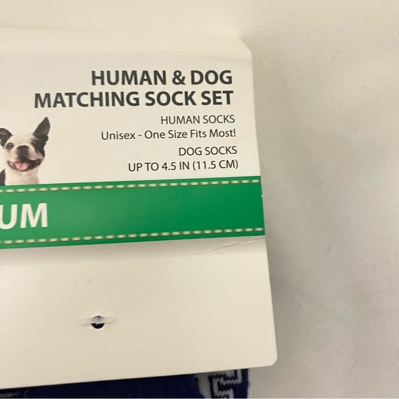 SimplyDog Matching White Navy BFF Human & Dog Socks Dog Sz Small Medium - Picture 12 of 12